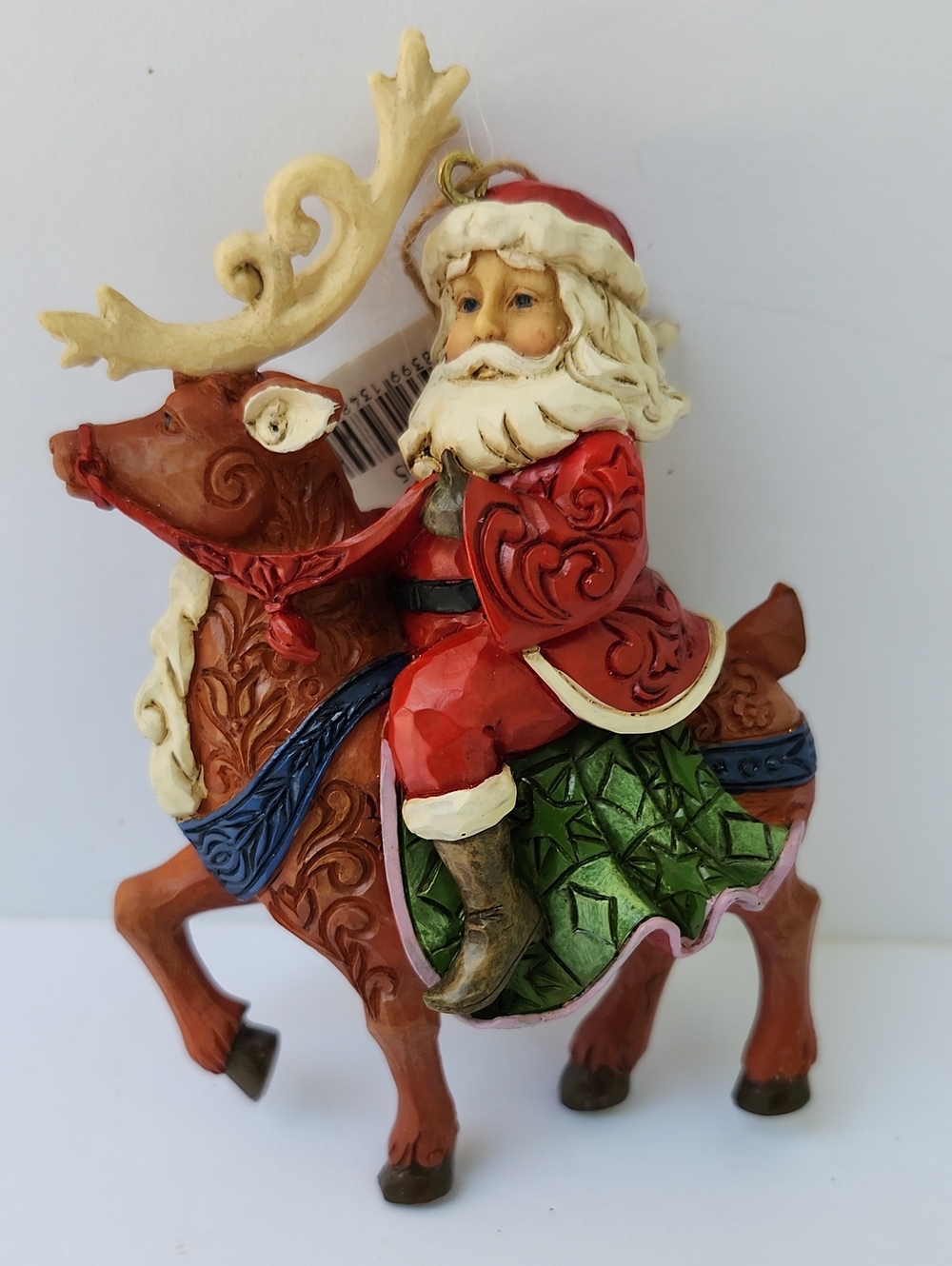 NWT JIM SHORE X ENESCO "SANTA RIDING REINDEER" ORNAMENT